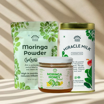 Divine Mom and Kid Moringa Combo with Natural Goodness (Miracle Mix +Moringa Powder + Moringa Honey)