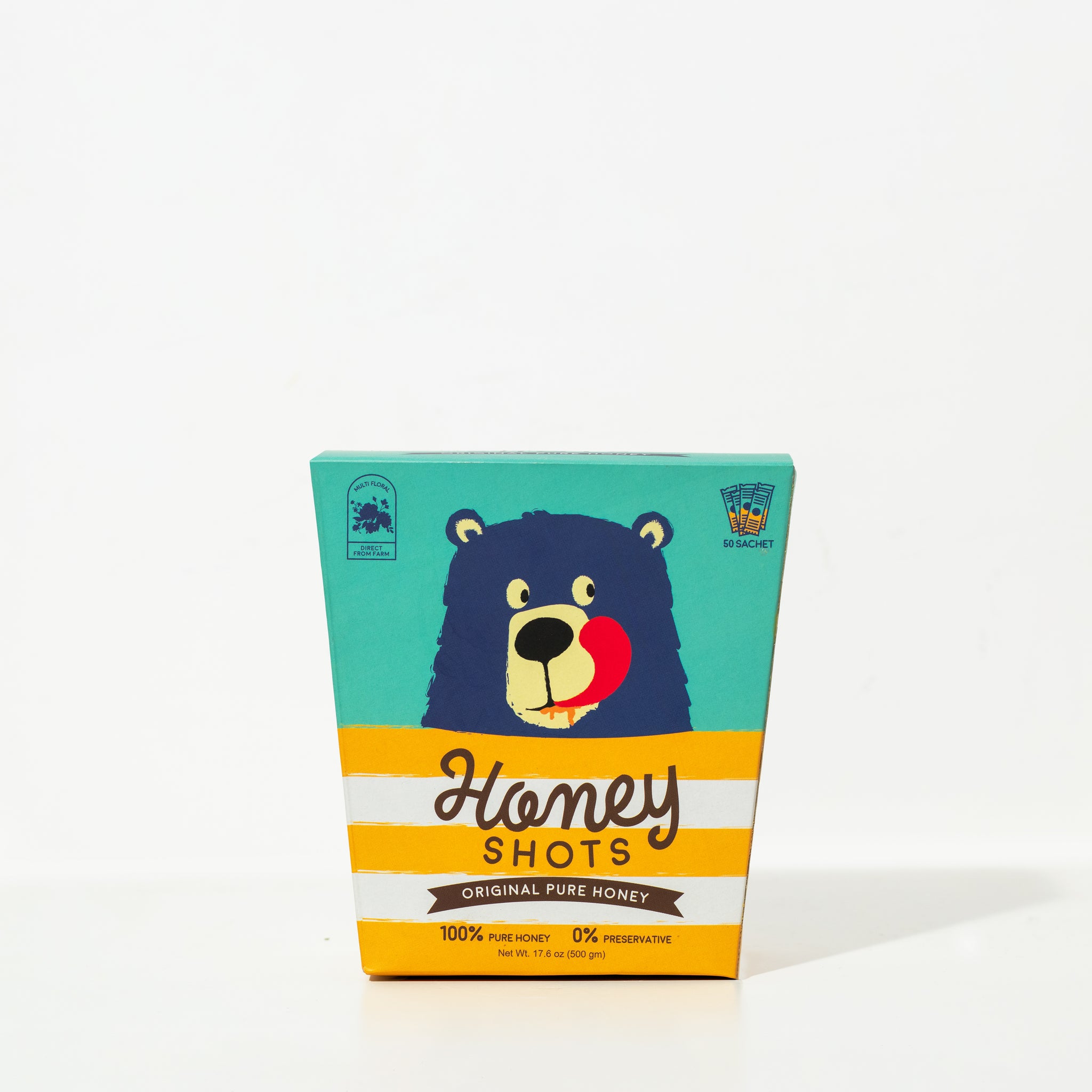 Ginger Honey Shots | 36 pack | (360 gm) | Pure Honey (Single Serving honey Sachets)