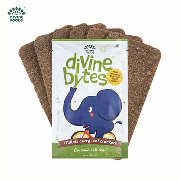 Divine Bytes | Ultra Thin Ragi Millet Crackers | Light, Crispy & Guilt-Free | Made with 72% Ragi Millet