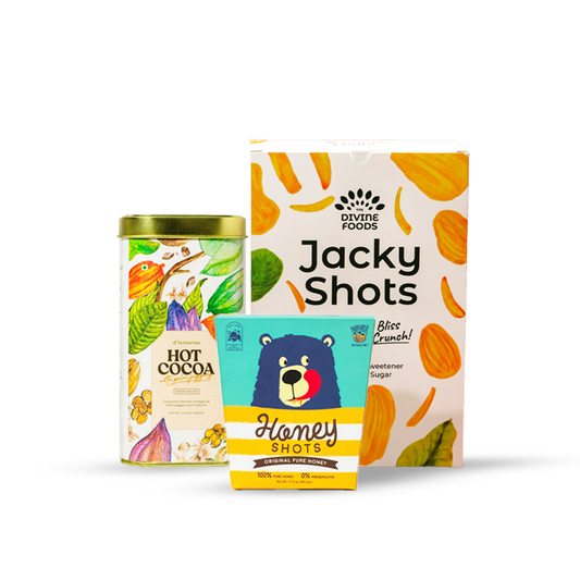 Divine Back To School Kit - Jacky Shots + Honey Shots (36 Sachets) + Hot Cocoa