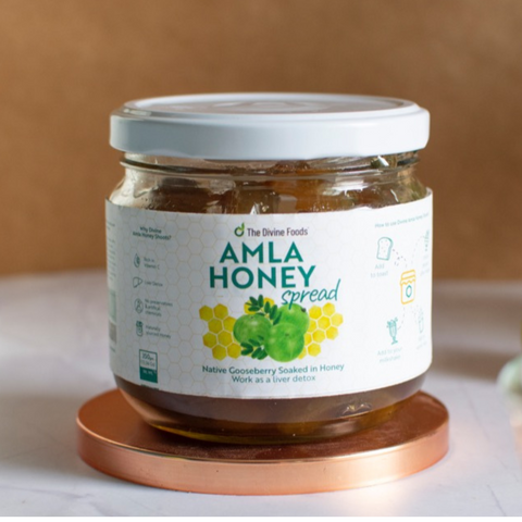 The Divine Foods Amla Honey combining the goodness of amla and pure honey in a nutrient-rich blend.