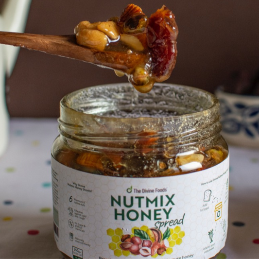 Nut Mix Honey (Made With Premium 5 Nuts & Single Origin Honey) For Immunity Boosting